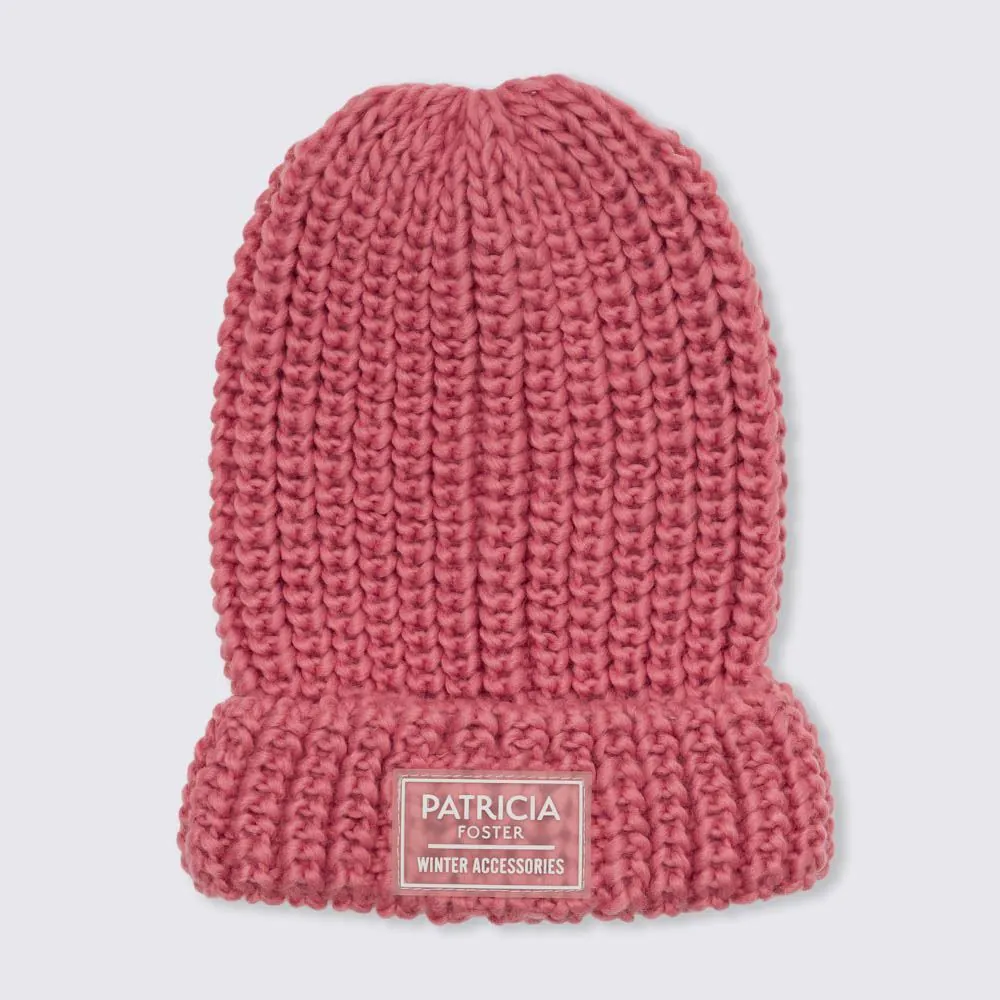Gorro Tamanho Único Tricot Liso Patrícia Foster - Rosa Claro U