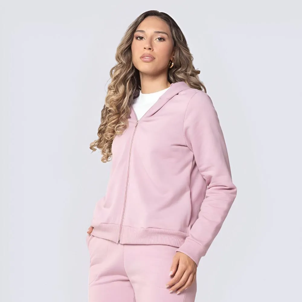 Jaqueta Feminina de Moletom Patricia Foster Mauve