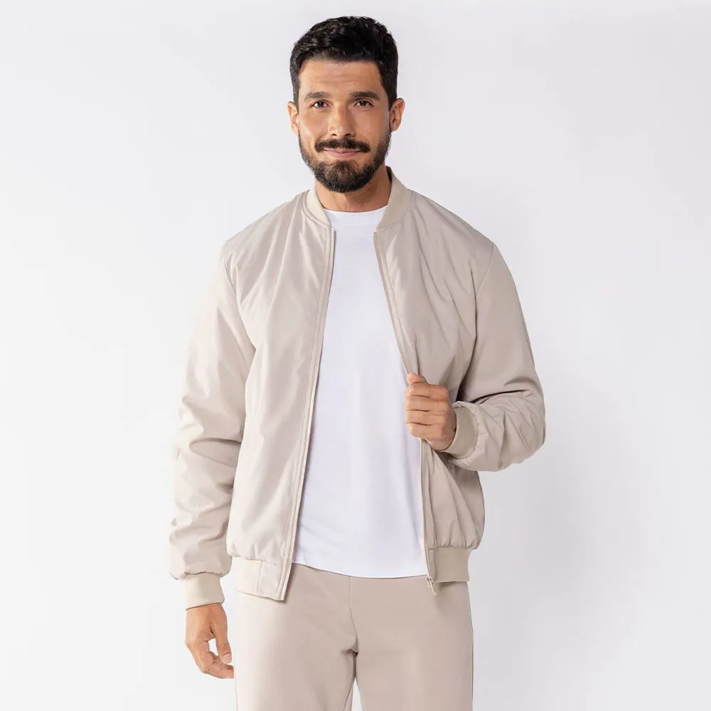 Jaqueta Masculina Bomber de Nylon Marc Alain Bege 16-0906