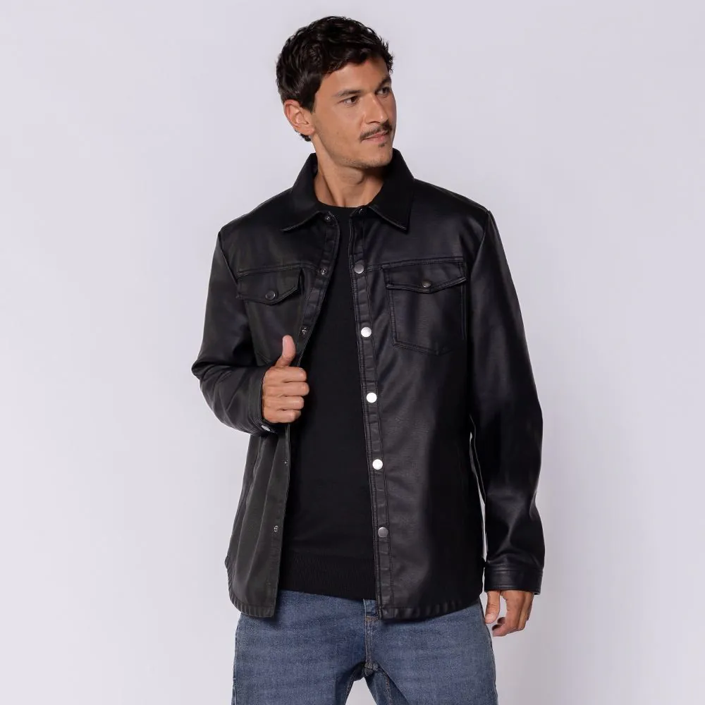 Jaqueta Masculina em PU Thing Preto
