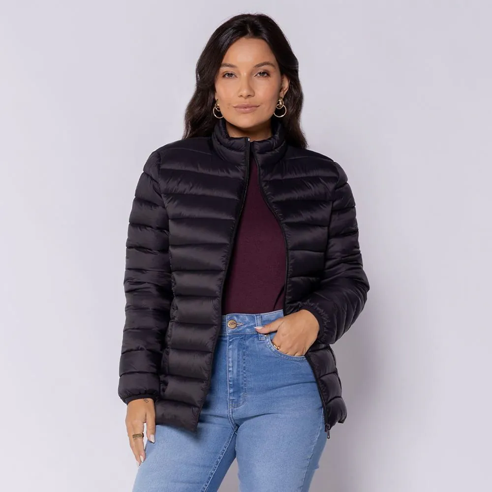 Jaqueta Puffer Feminina Aspen Patricia Foster Preto