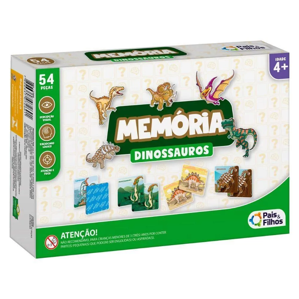Jogo da Memória Dinossauros Pais e Filhos - 7269