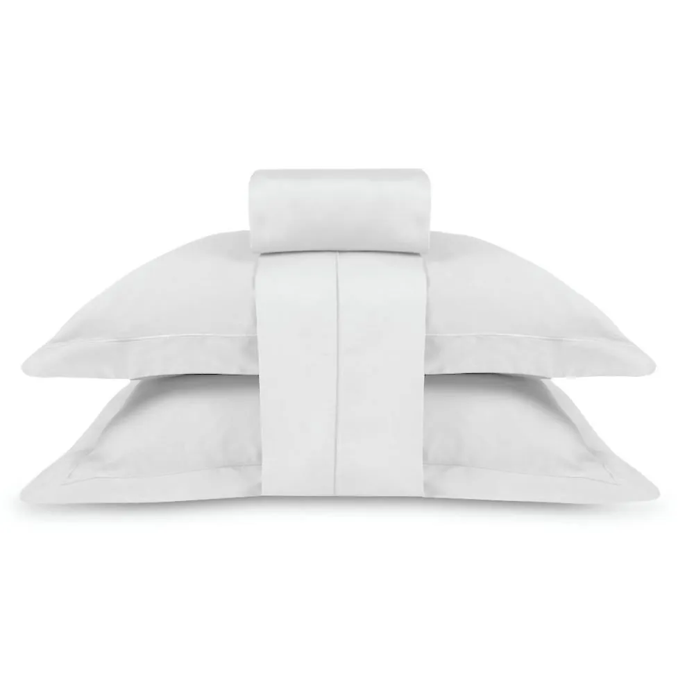 Jogo de Cama Casal 300 Fios Ponto Cheio Buona Fortuna - Branco