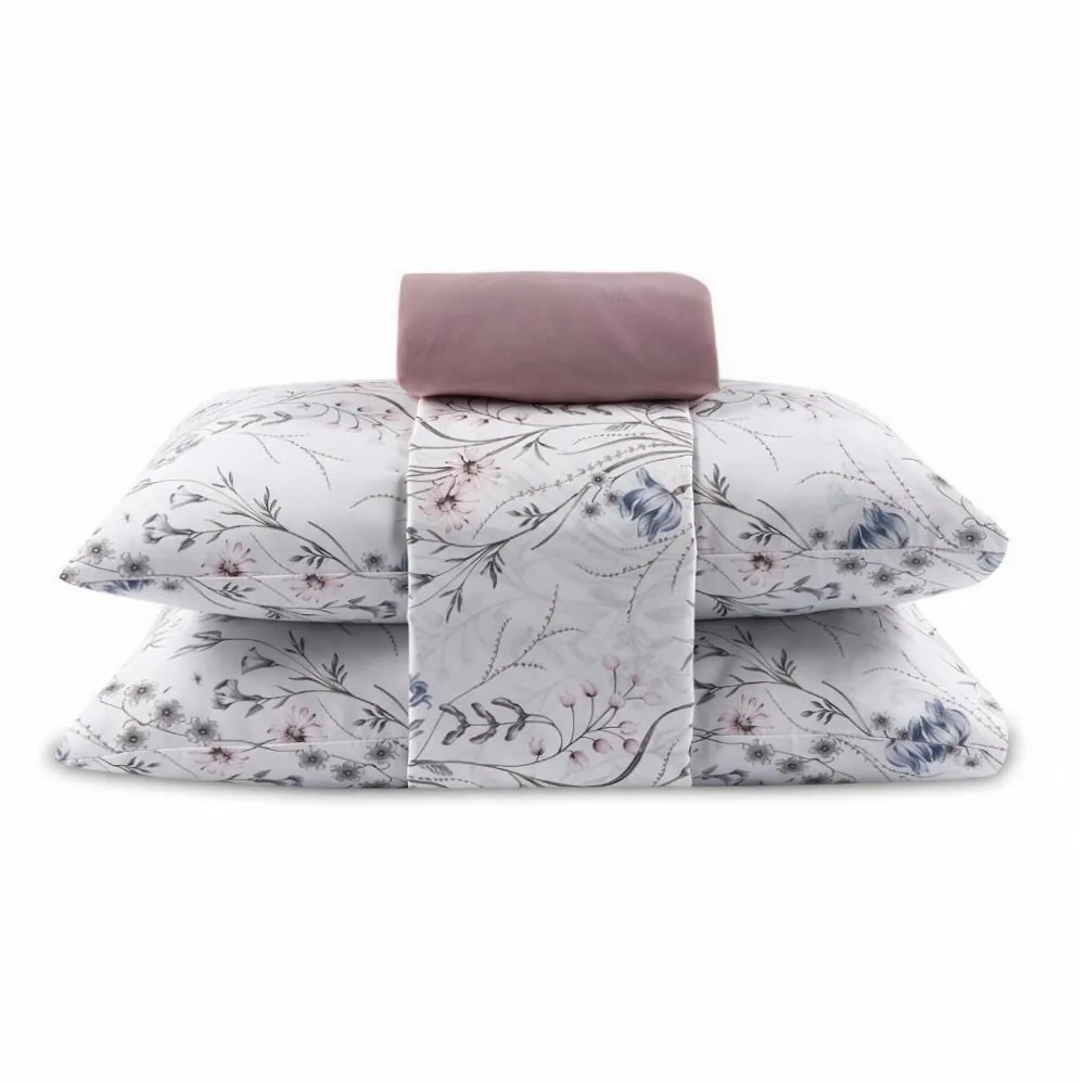 Jogo de Cama Casal Elegance 4 pçs - Antique Boeme Marfim