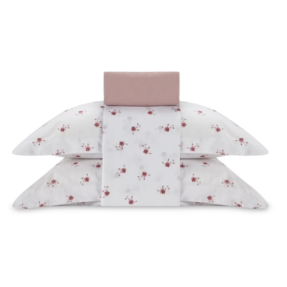 Jogo de Cama Queen Percal Buona Fortuna 4 pçs - Violet Rosa