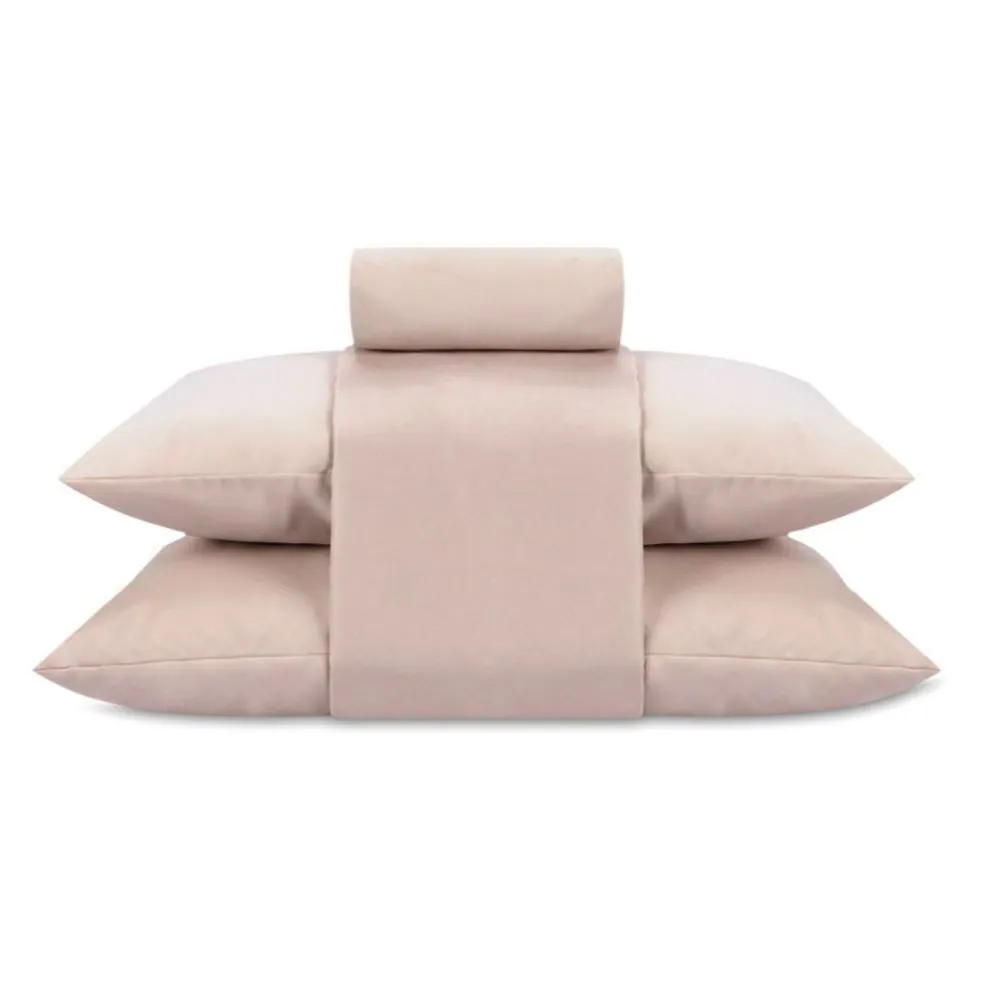 Jogo de Cama Queen Elegance Liso 4 Peças - Bege 3