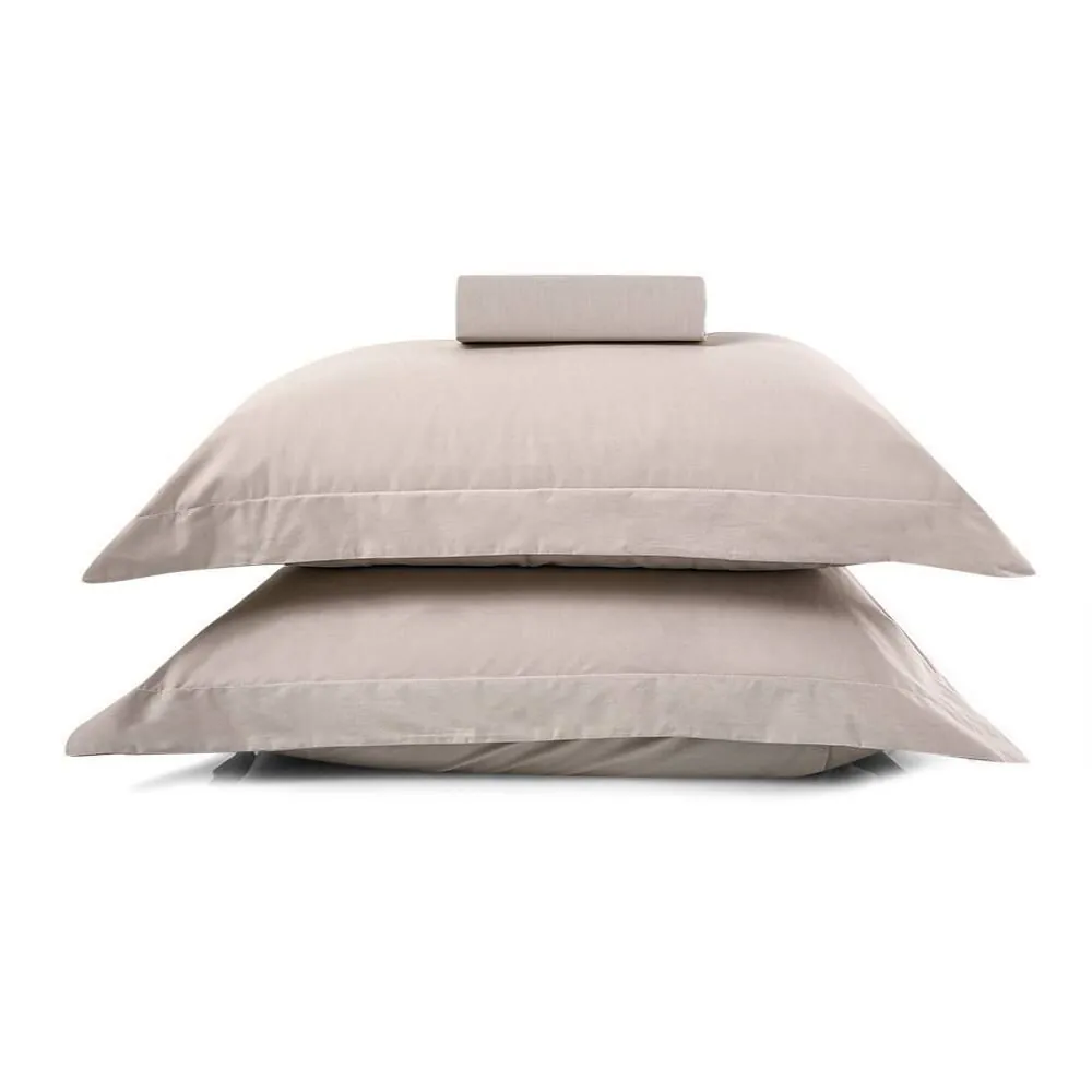 Jogo de Cama Queen Percal Buona Fortuna 3 pçs - Cru