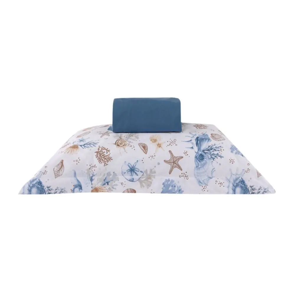 Jogo de Cama Solteiro Percal Buona Fortuna 2 pçs - Acqua Azul
