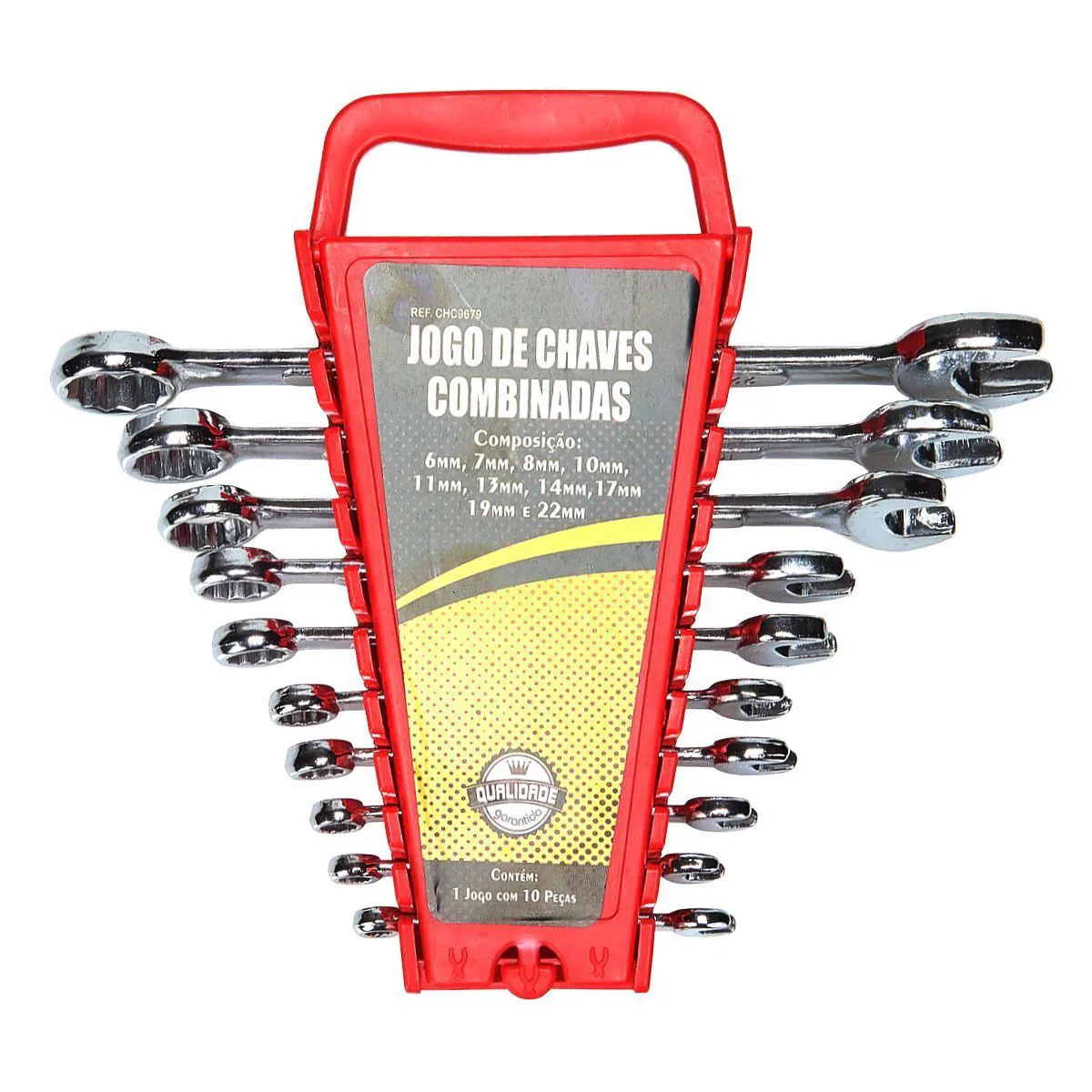 Jogo de Chaves Combinadas 10 Peças Meghazine - Inox