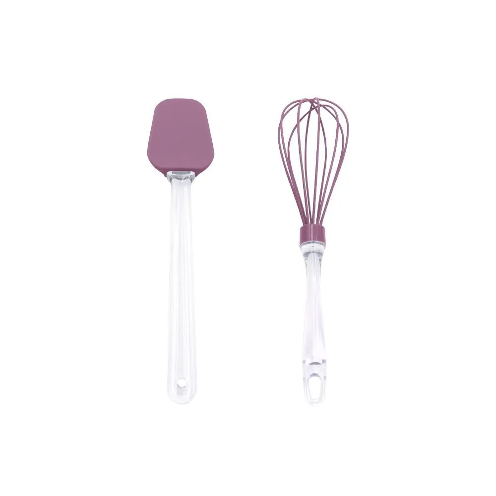 Jogo de Espátula e Batedor Basic 2 Peças - Roxo
