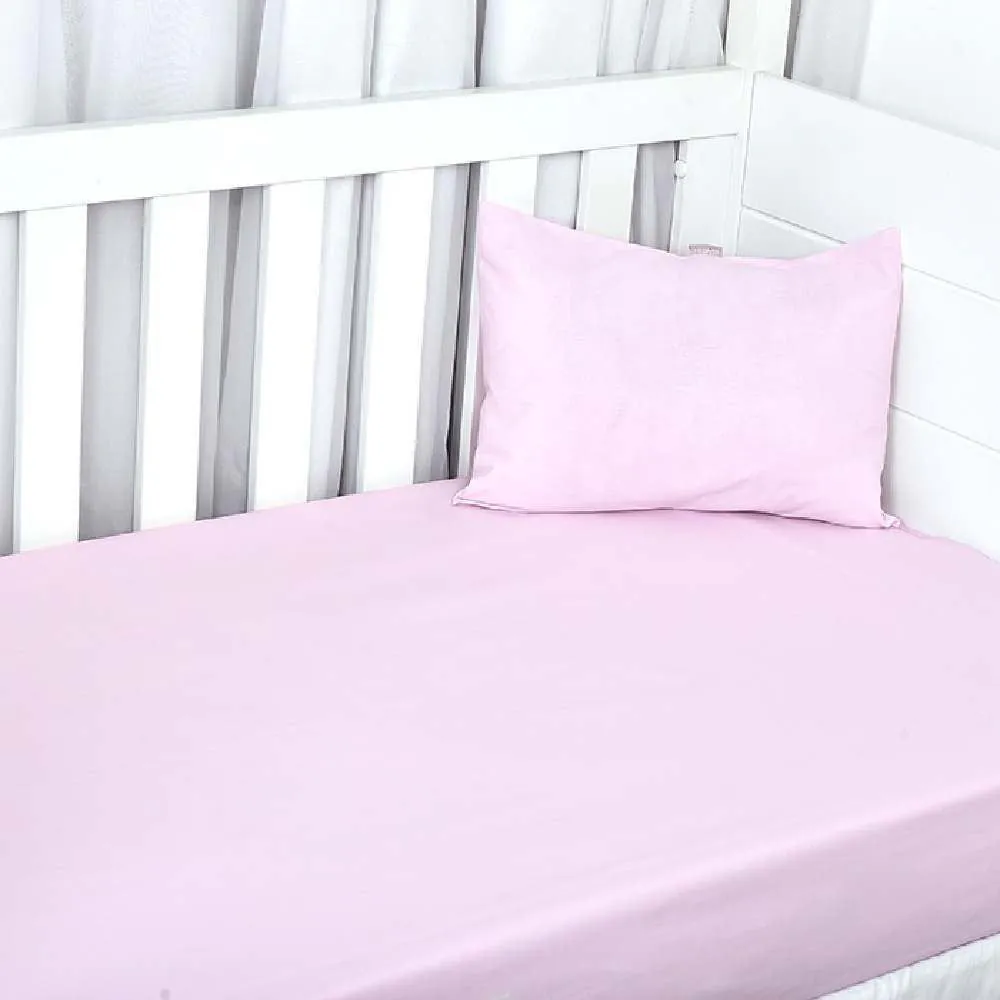 Jogo de Lençol 2 Peças Baby - Rosa Claro