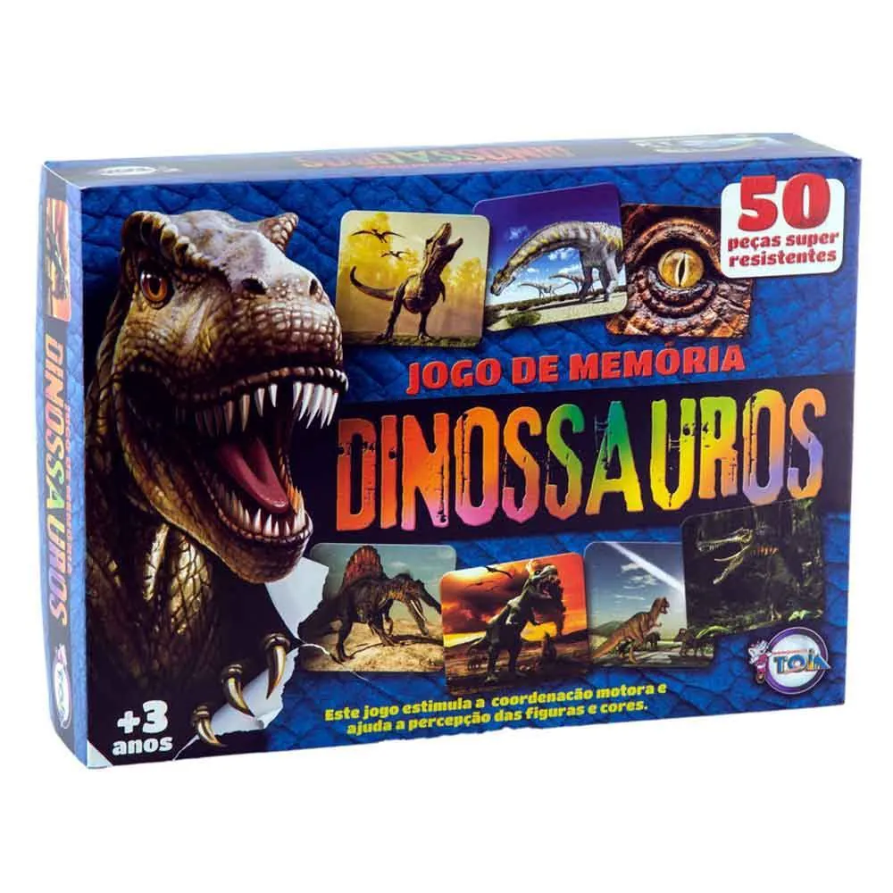 Jogo de Memória Dinossauros 50 Peças Toia - 12161