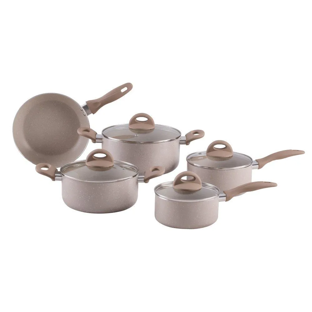 Jogo de Panelas Brinox Ceramic Life Smart Plus 5 Peças - Mocha Mousse