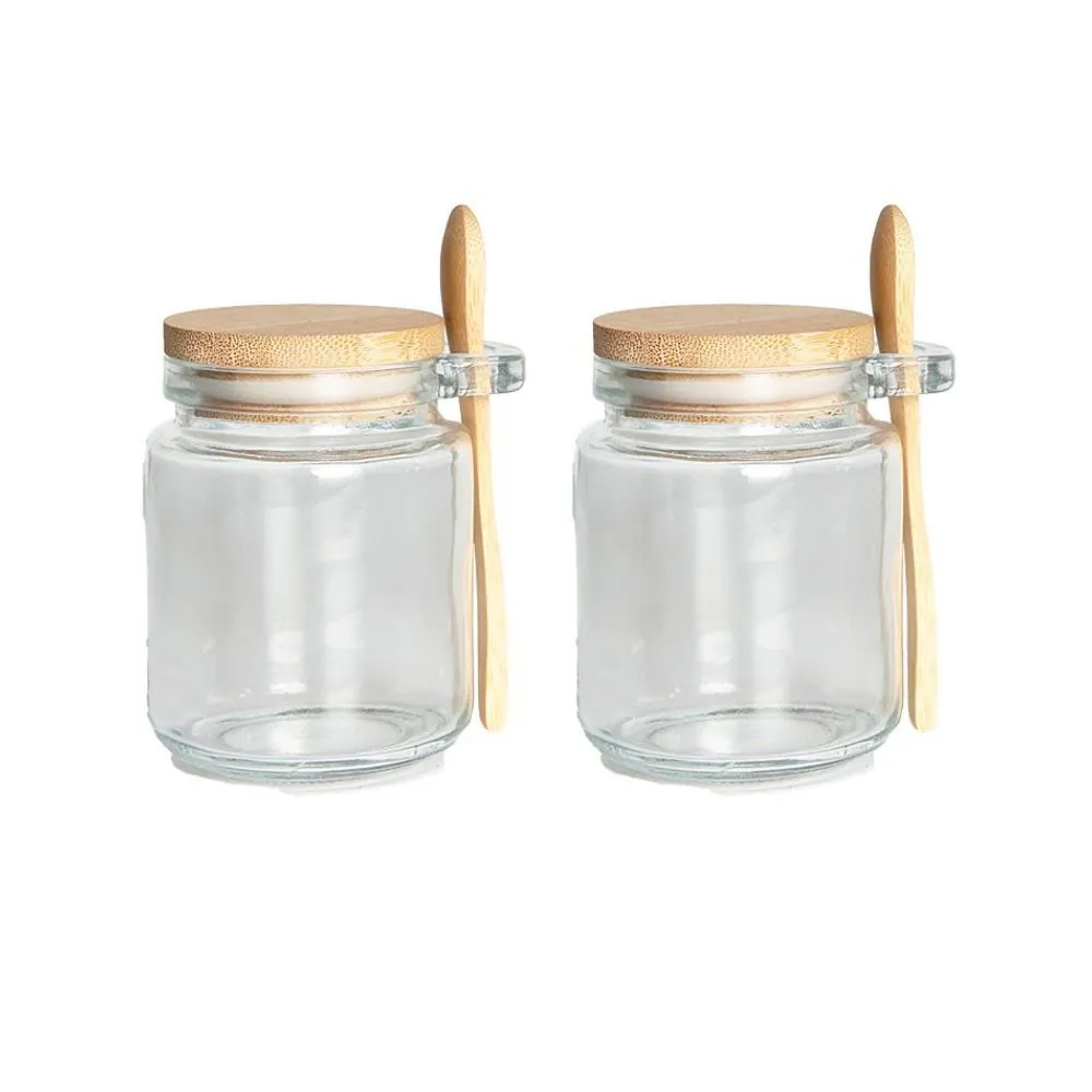 Jogo de Porta Condimentos com Colher Hauskraft 250 ml - 2 Peças