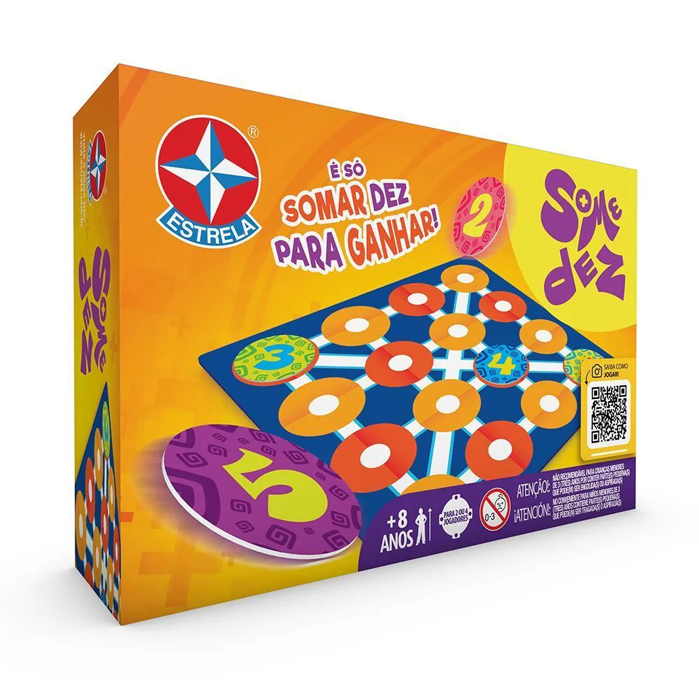 Jogo de Tabuleiro Some Dez Estrela - Diversos