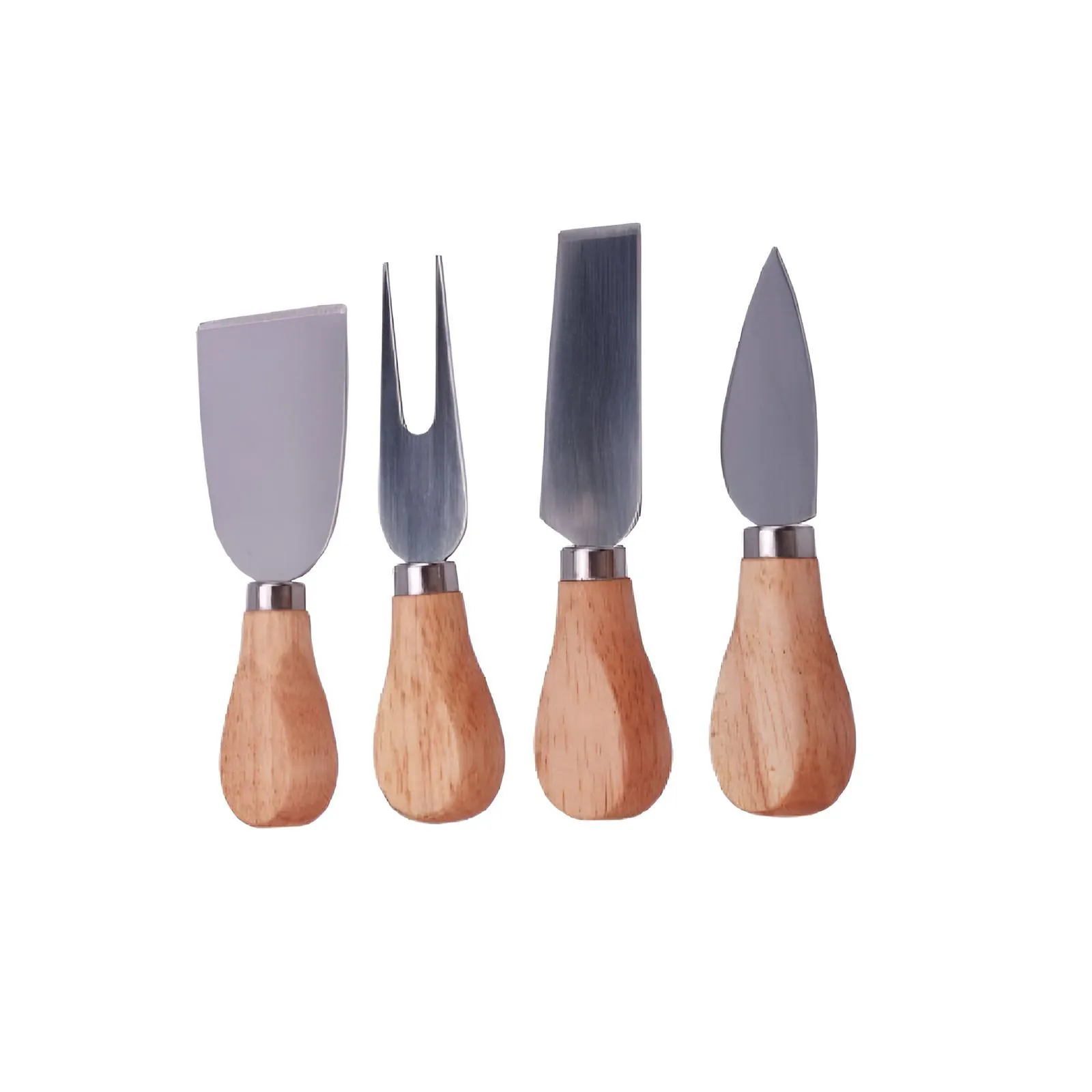 Jogo para Cortar Queijo 4 Peças - Inox