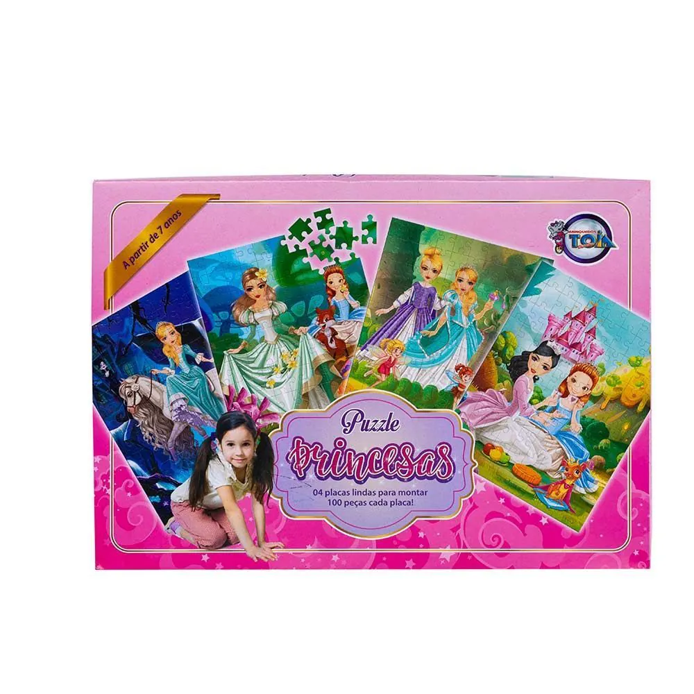 Jogo Puzzle das Princesas com 100 Peças Rbk - 12139