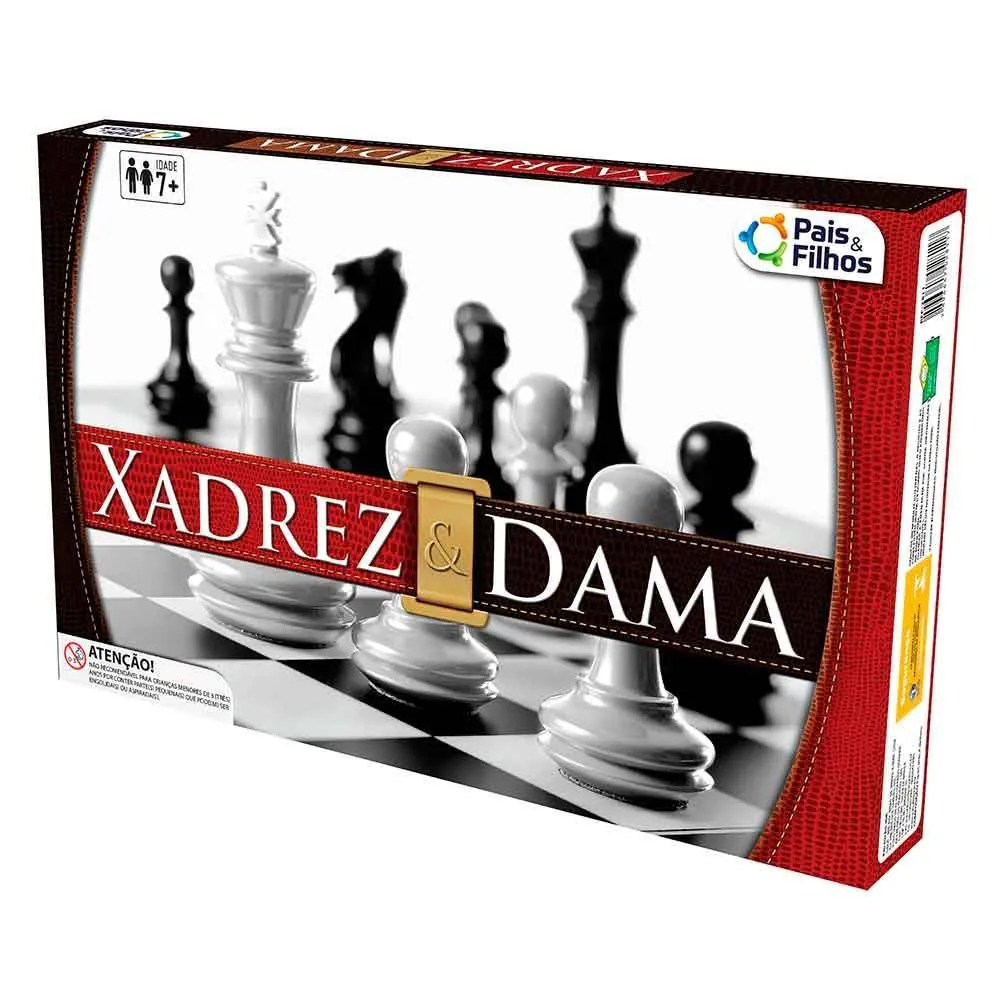 Jogo Xadrez e Dama Pais & Filhos Gala - 2811