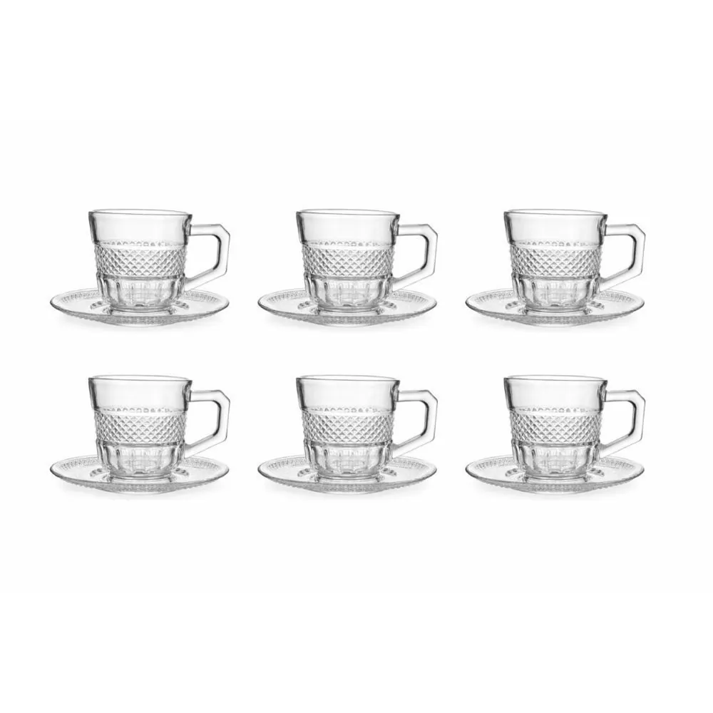 Jogo de Xícaras para Café Tressê 90Ml L'hermitage 12 Peças - Tresse