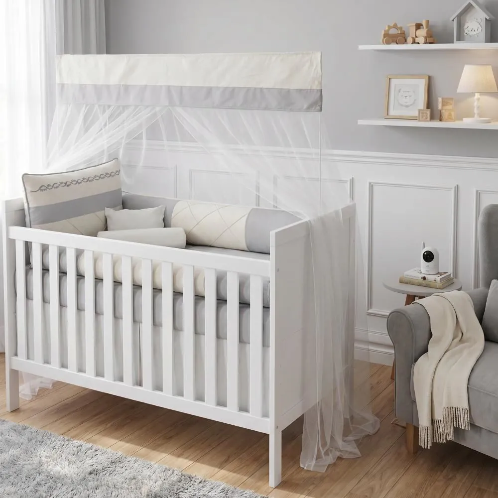 Kit Berço 9 Peças Cinza - Tiquinho Baby