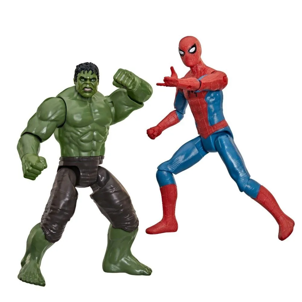 Kit Bonecos Homem-Aranha e Hulk Marvel Brand New Day Titan Series Hasbro
