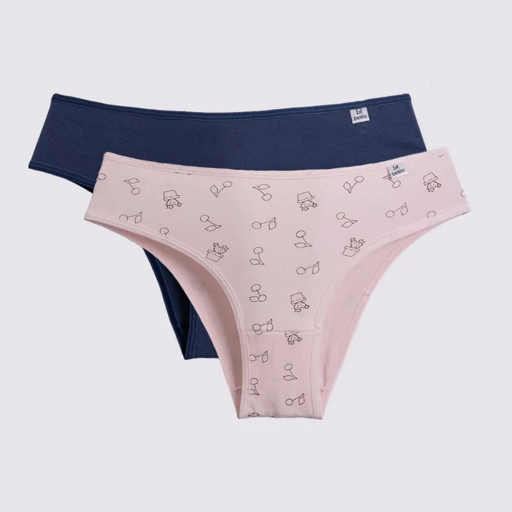 Kit Calcinha DelRio de Algodão com 2 Unidades D3