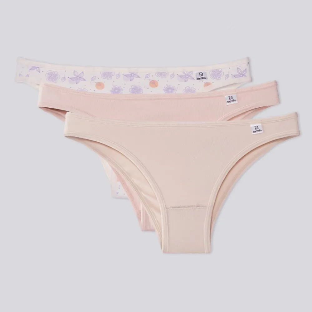 Kit Calcinha Tanga DelRio de Microfibra com 3 Unidades K138