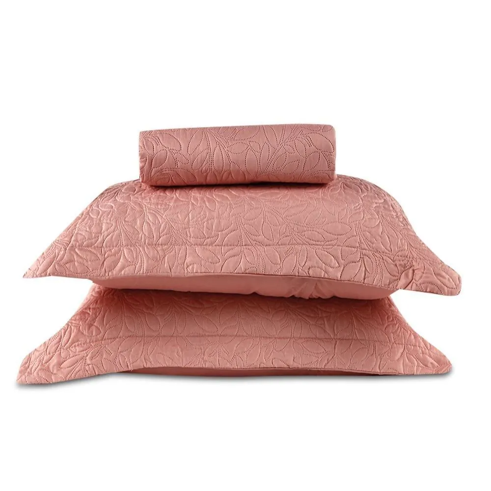 Kit Colcha Casal Lisa Versalhes/Napoli - Rose