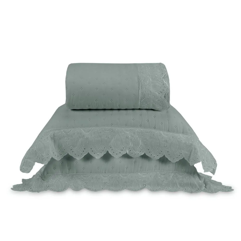 Kit Colcha King 3 Peças Imperial - Verde