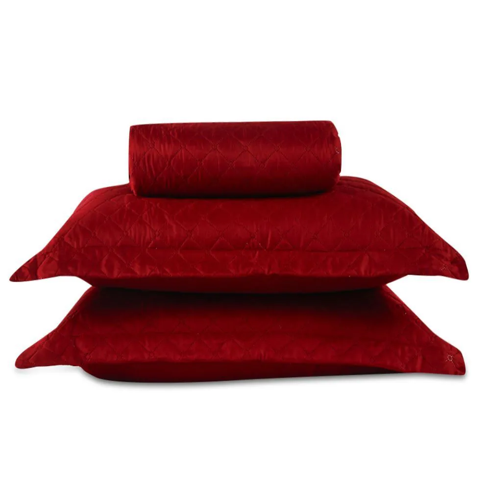 Kit Colcha Queen Lisa Versalhes 3 Peças - Bloodstone