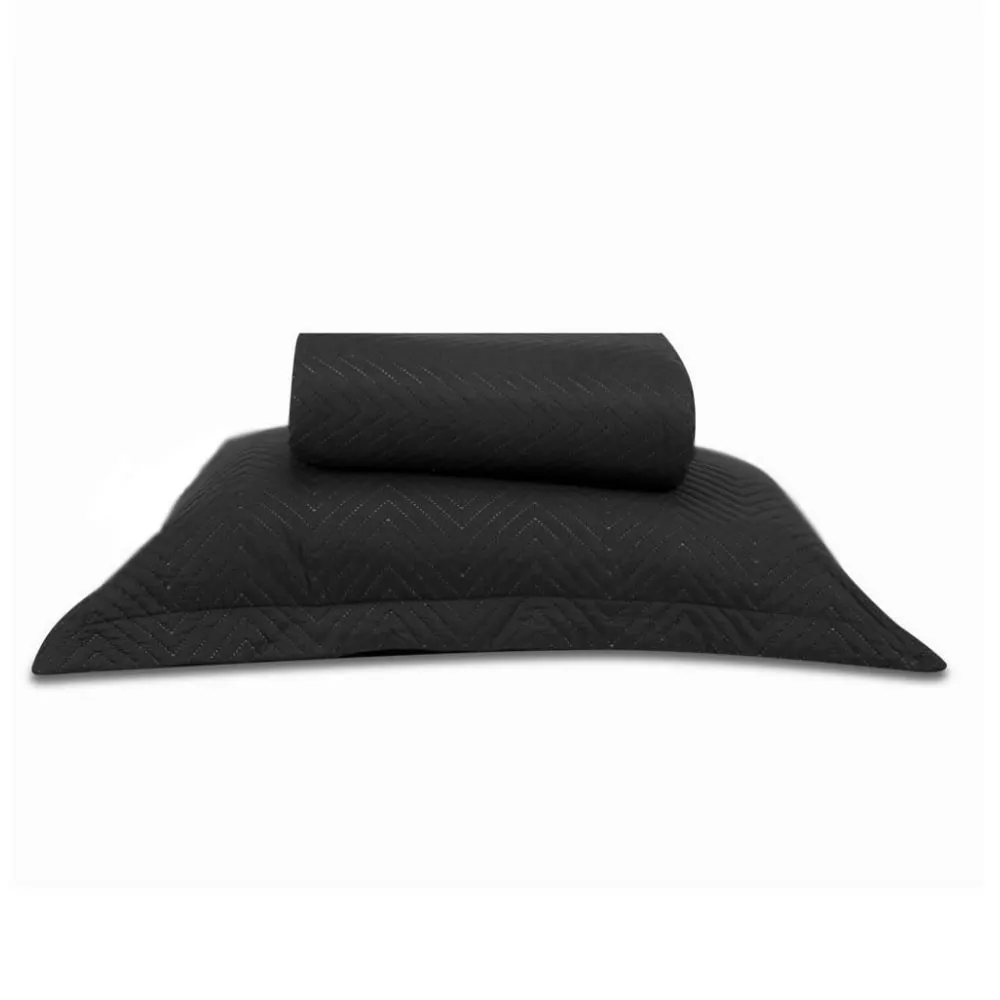 Kit Colcha Solteiro Versalhes/Napoli Lisa Casa 2 Peças - Preto