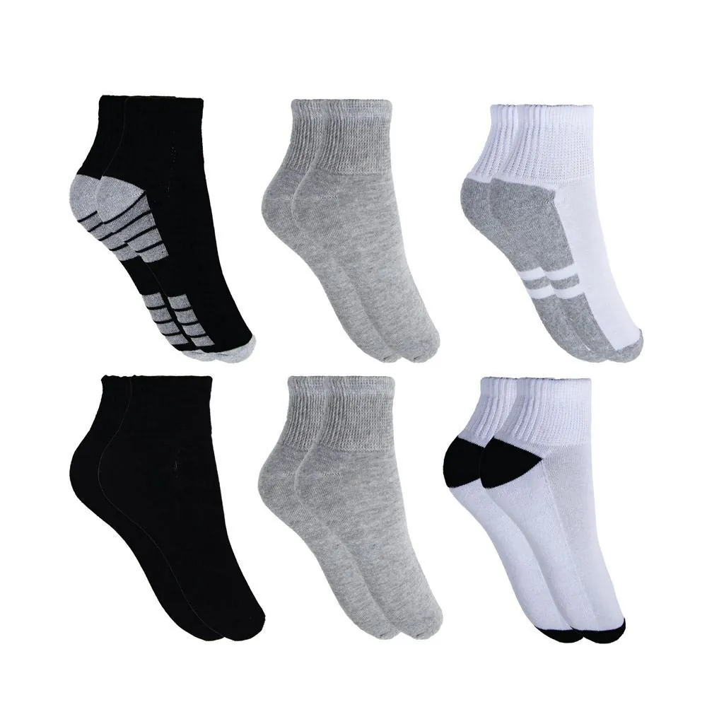 Kit 6 Pares Meia Masculina Risk Punho Anatômico 39-43 - Sortimento Escuro