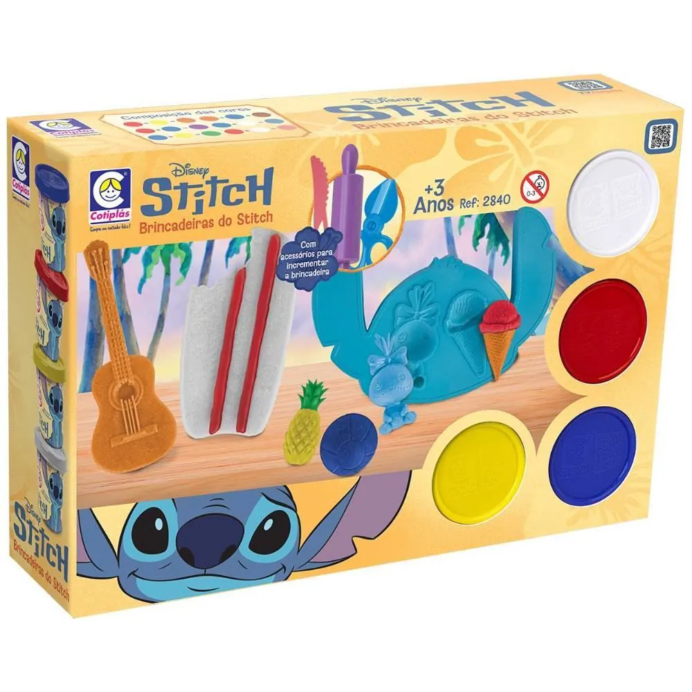 Kit de Massinhas Brincadeiras do Stitch Cotiplás - 2840