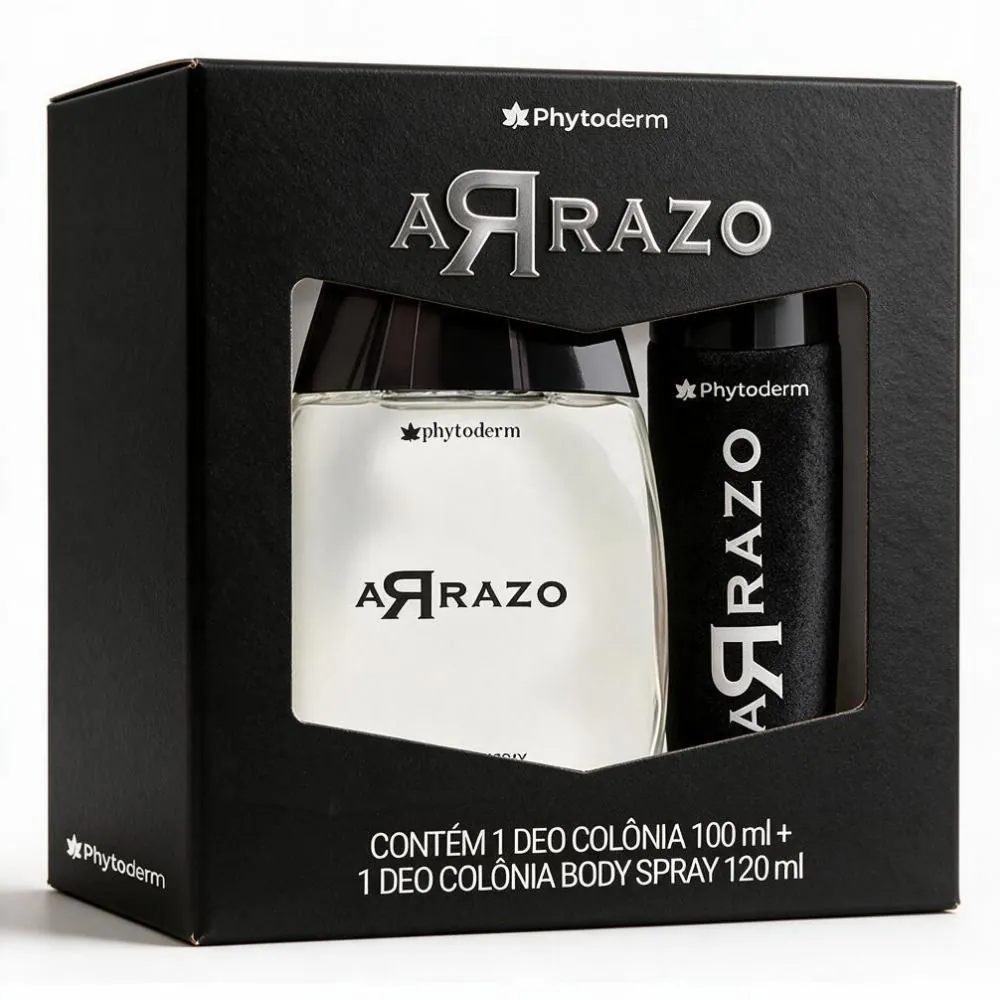 Kit Deo Colônia 100Ml e Body Spray 120Ml Arrazo Phytoderm