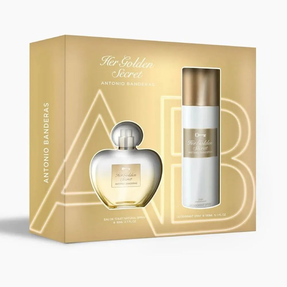 Kit Perfume Feminino Her Golden Secret 80Ml e Desodorante 150Ml - Antonio Banderas