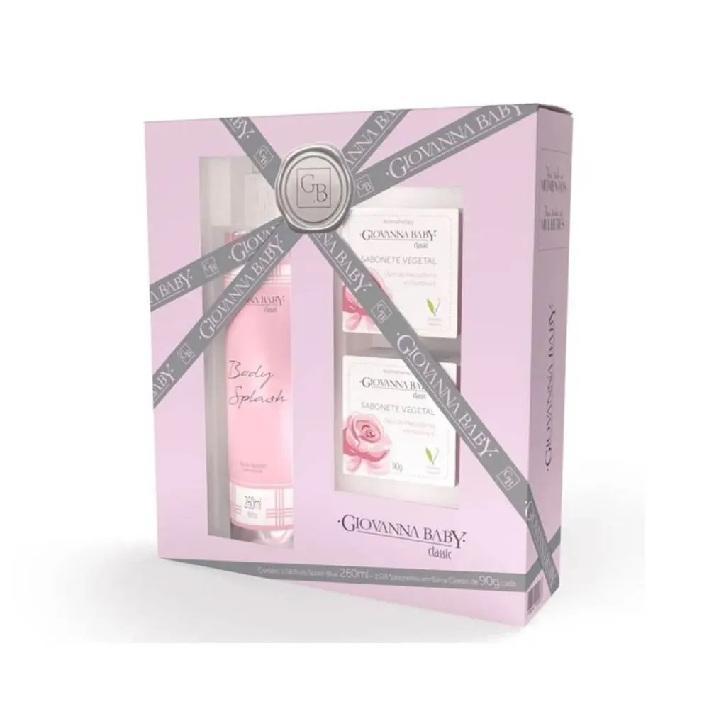 Kit Giovanna Baby Classic Body Splash 260Ml + 2 Sabonetes Vegetais 90G - Feminino