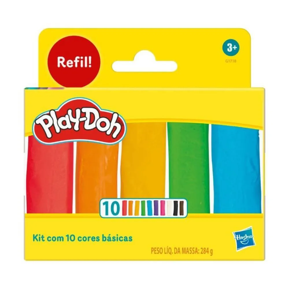 Kit Massinha de Modelar Playdoh 10 Cores Hasbro - G1718