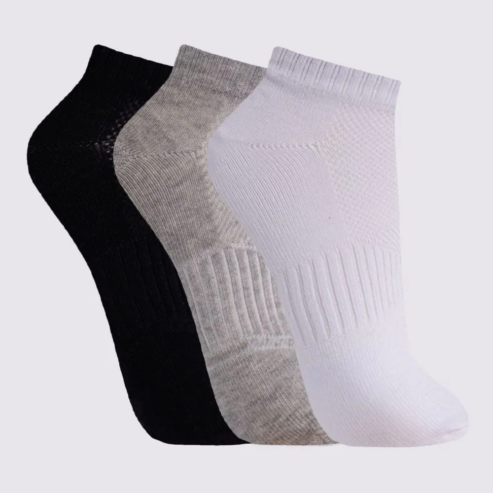 Kit Meia Feminina com 3 Pares Cano Curto Holla Bco/Msc/Pto