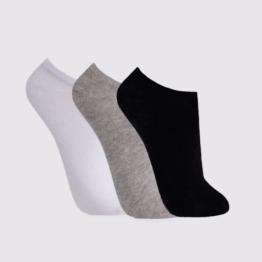 Kit Meia Feminina com 3 Pares Cano Invísivel Holla Bco/Msc/Pto