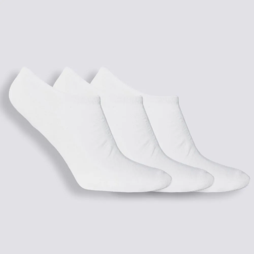 Kit Meia Feminina com 3 Pares Cano Invisível Holla - Branco 34/39