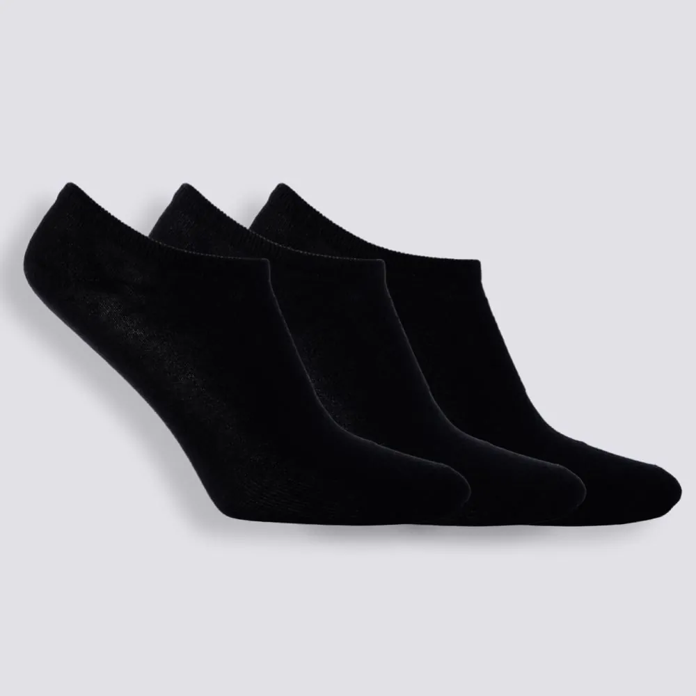Kit Meia Feminina com 3 Pares Cano Invisível Holla - Preto 34/39