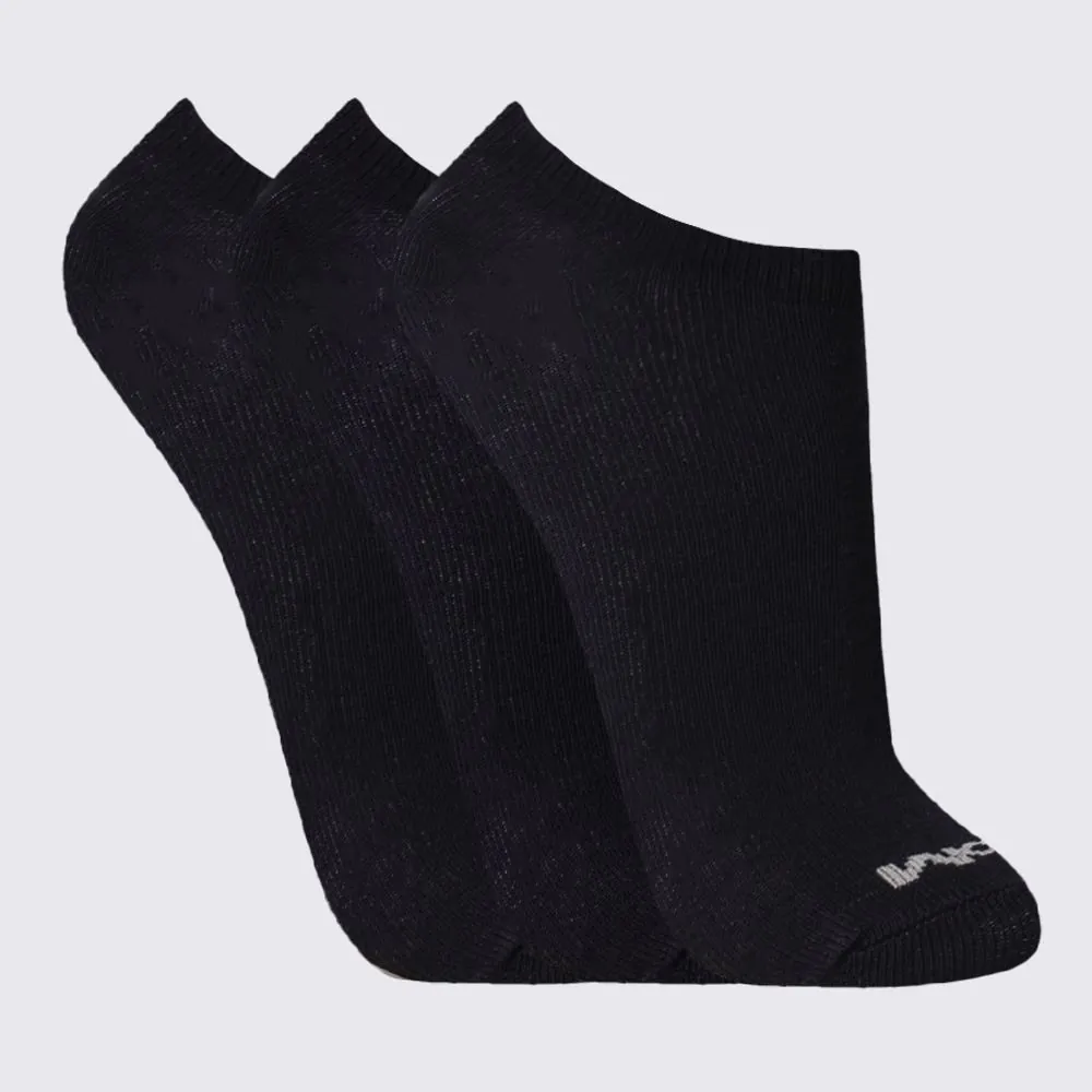 Kit Meia Feminina com 3 Pares Sapatilha Mash - Preto 34/38