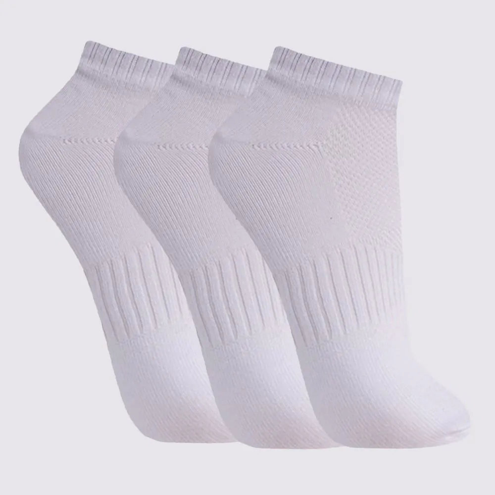 Kit Meia Masculina com 3 Pares Cano Curto Risk Bco/Bco/Bco
