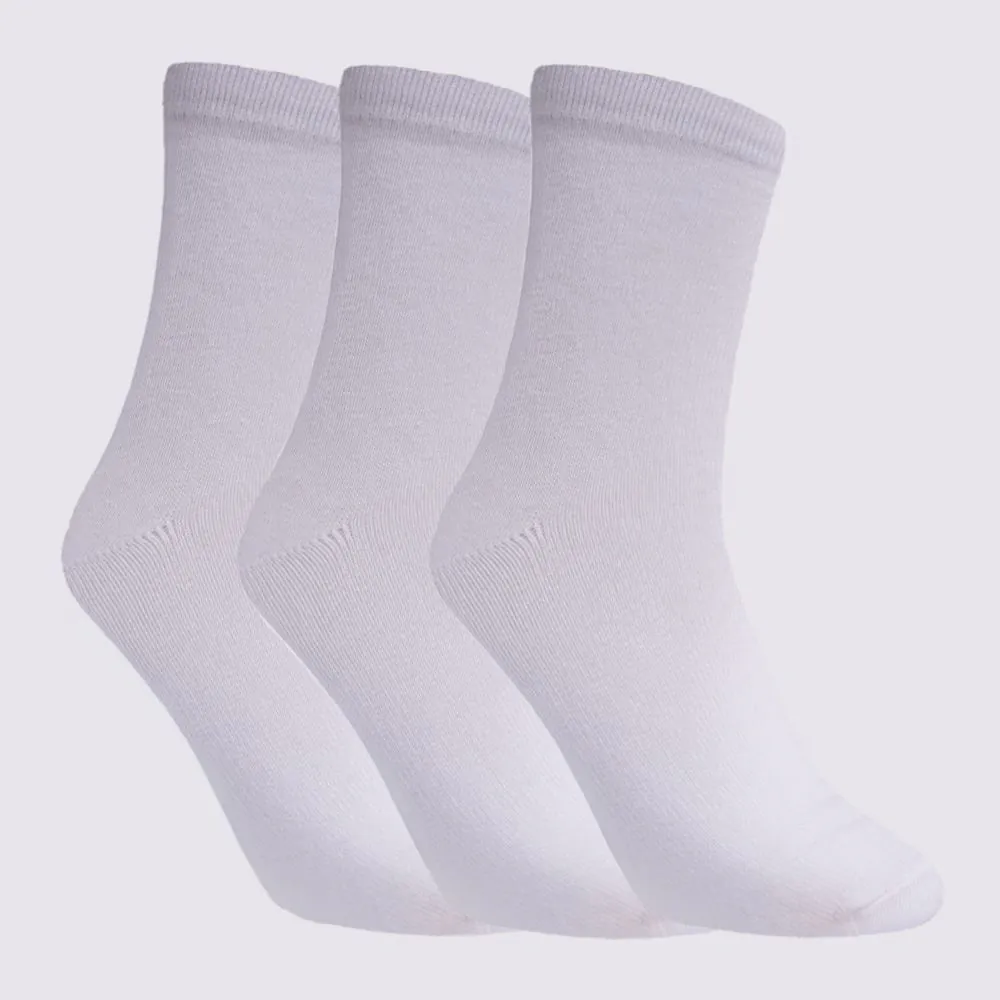 Kit Meia Masculina com 3 Pares Cano Longo Risk Bco/Bco/Bco