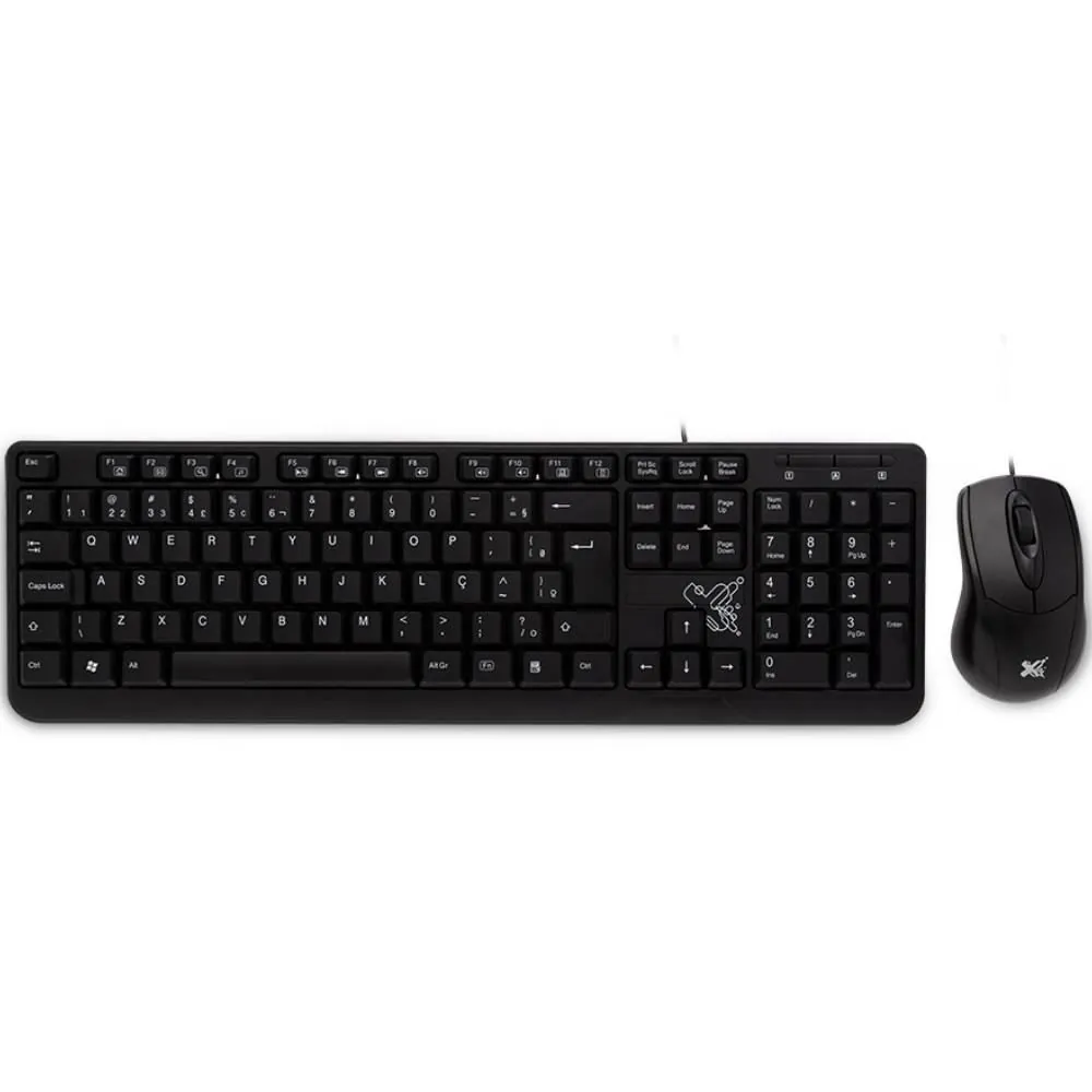 Kit Teclado e Mouse Maxprint Essential com Fio - Preto
