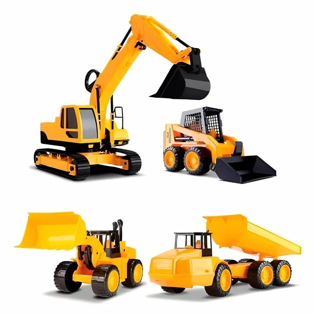Kit Tratores Workers 4 em 1 Series Roma Brinquedos - 0345