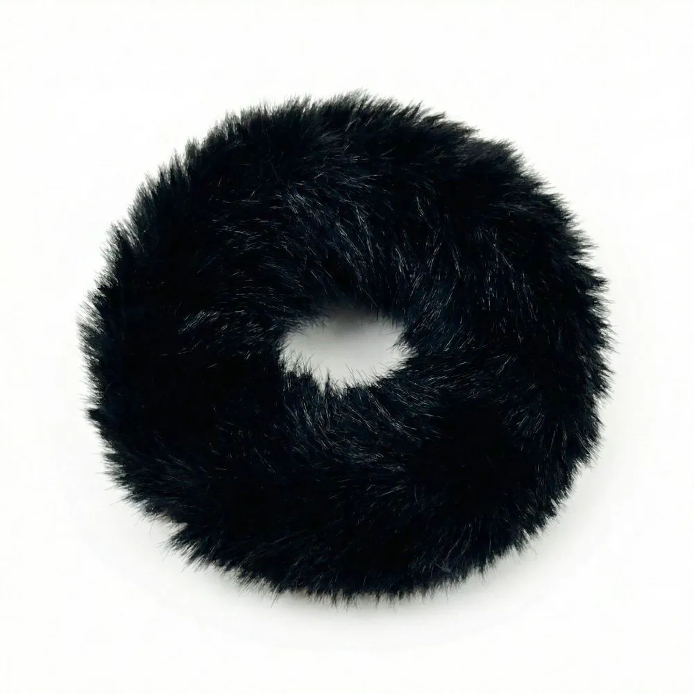 Laço de Cabelo de Pelúcia Tamanho Pequeno Thepró Vogue - Preto