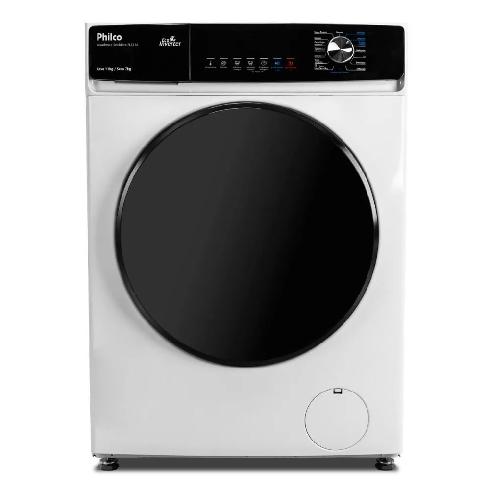Lava e Seca Philco 11Kg PLS11A Inverter 16 Programas Branca