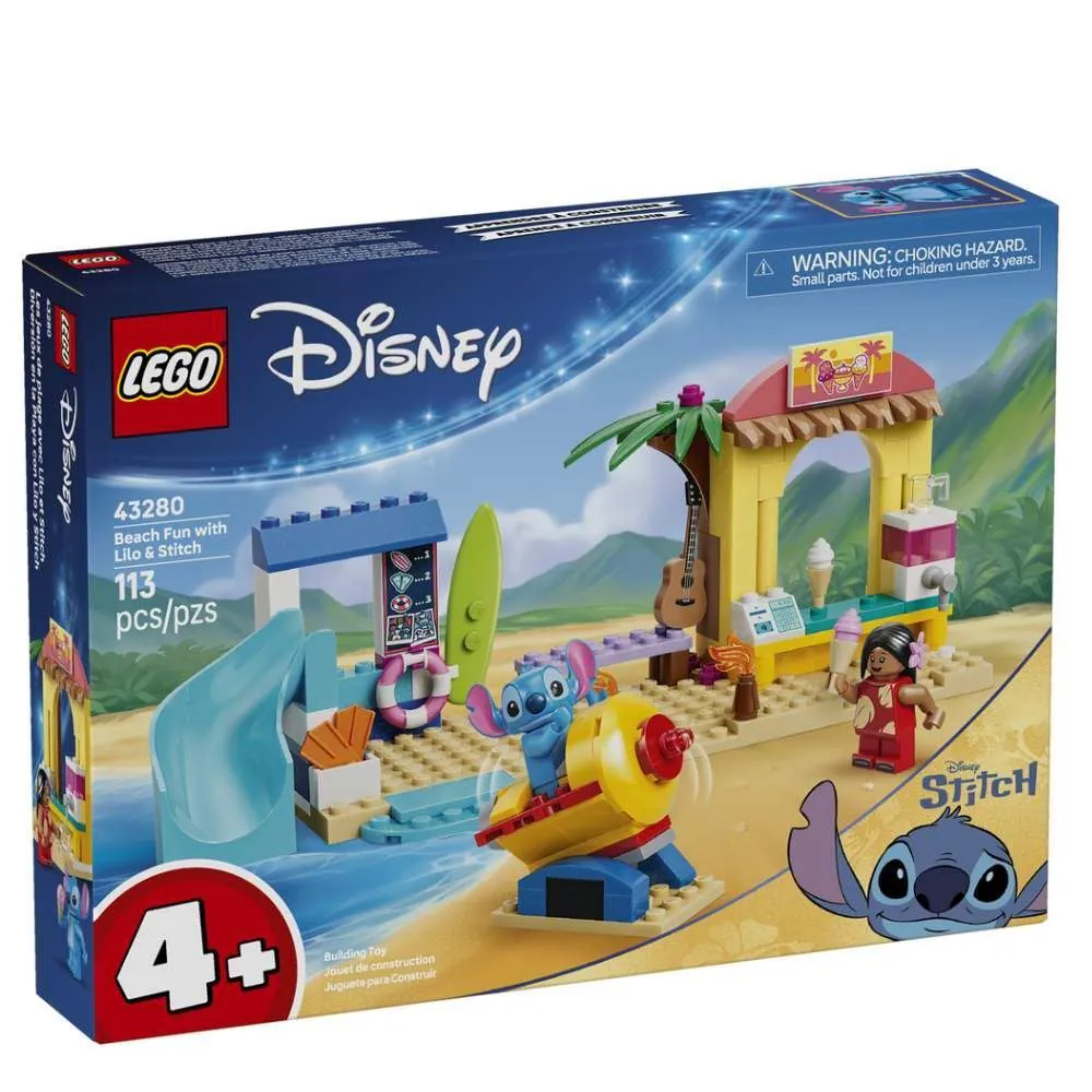 Lego Diversão na Praia com Lilo e Stitch Disney - 113 peças
