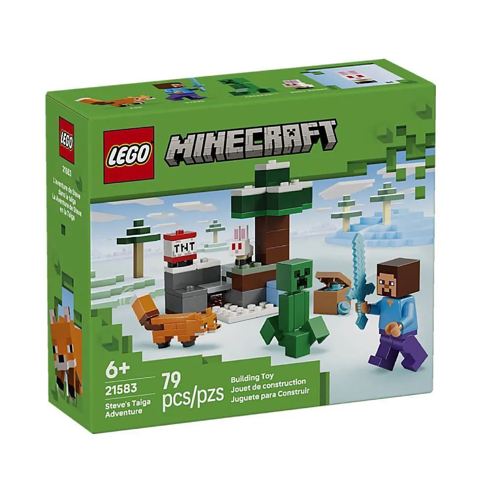 Lego Minecraft Aventura do Steve na Taiga - 21583